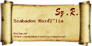 Szabados Rozália névjegykártya
