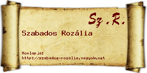 Szabados Rozália névjegykártya