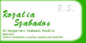 rozalia szabados business card
